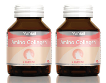 Amsel Amino Collagen Peptide 500mg. (40capx2) แพ็คคู่